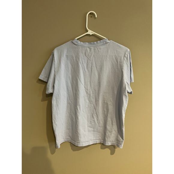 Adidas T-Shirt 100% Cotton Blue Orange White Made in Pakistan Unisex XL NWOT - Picture 2 of 4